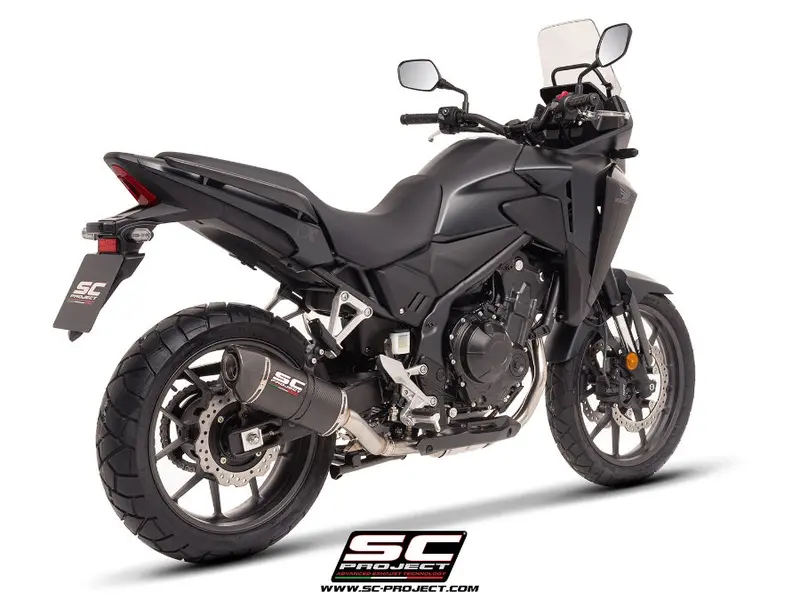 Honda Nx500 - 2024 - 2025 – Sc-Project Oval Carbon Fibre Exhaust 1
