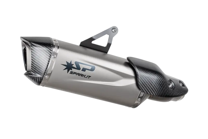 Honda Xl750 Transalp - 2023 - 2024 - Homologated Force Evo Silencer With Stainless Steel Pipe For Std Mounting 1