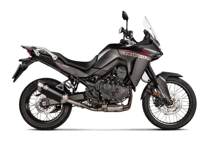 Honda Xl750 Transalp - (2023-2026) Akrapovic Titanium Silencer Slip-On Kit - Black Hexagonal - Road Legal 2