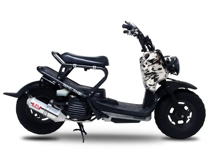 Honda Zoomer 50 / Ruckus - (2005-2022) Yoshimura Stainless Trc Full System With Stainless End Cap - Race Series - Removable Baffle 1