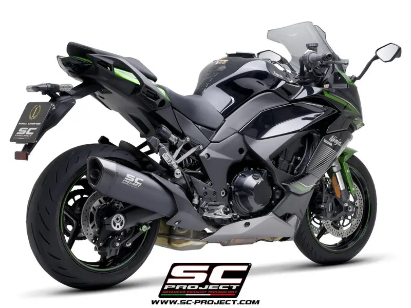 Kawasaki Ninja 1000 Sx - 2020 – Sc-Project Sc1-R Titanium Exhaust, Matt Black 1