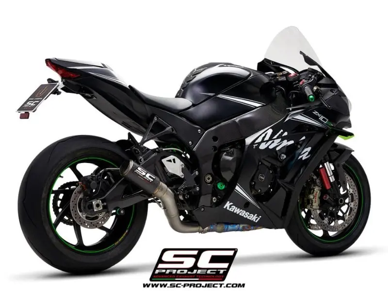 Kawasaki Ninja Zx-10R - Rr - 2016 - 2020 – Sc-Project Cr-T Carbon Fibre Exhaust, With De-Cat Link Pipe 1