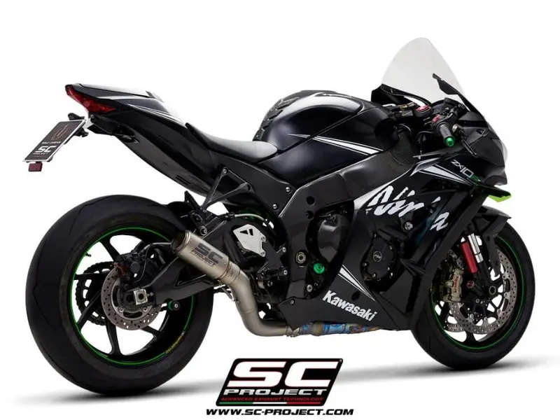 Kawasaki Ninja Zx-10R - Rr - 2016 - 2020 – Sc-Project Cr-T Titanium Exhaust, With De-Cat Link Pipe 1