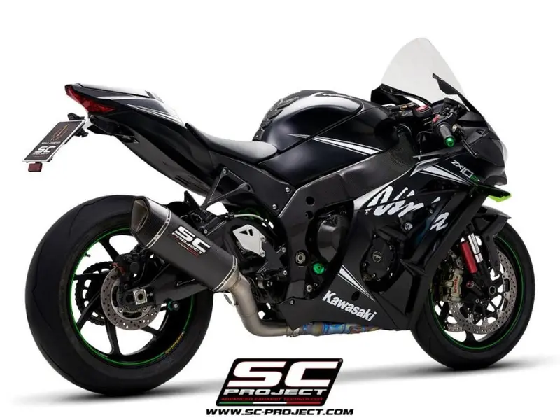 Kawasaki Ninja Zx-10R - Rr - 2016 - 2020 – Sc-Project Sc1-R Carbon Fibre Exhaust, With De-Cat Link Pipe 1