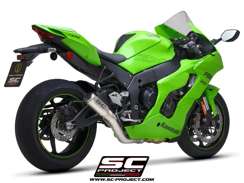 Kawasaki Ninja Zx-10R - Rr - 2021- 2024 – Sc-Project Cr-T Titanium Exhaust, With De-Cat Link Pipe 1