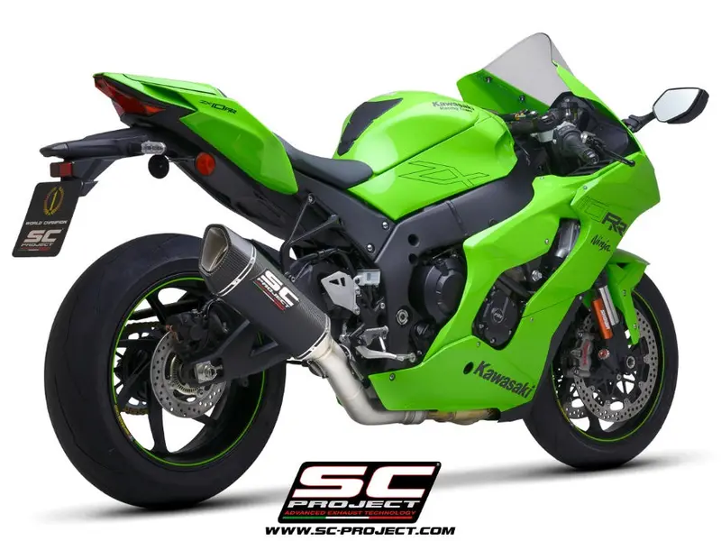 Kawasaki Ninja Zx-10R - Rr - 2021- 2024 – Sc-Project Sc1-R Carbon Fibre Exhaust, With De-Cat Link Pipe 1