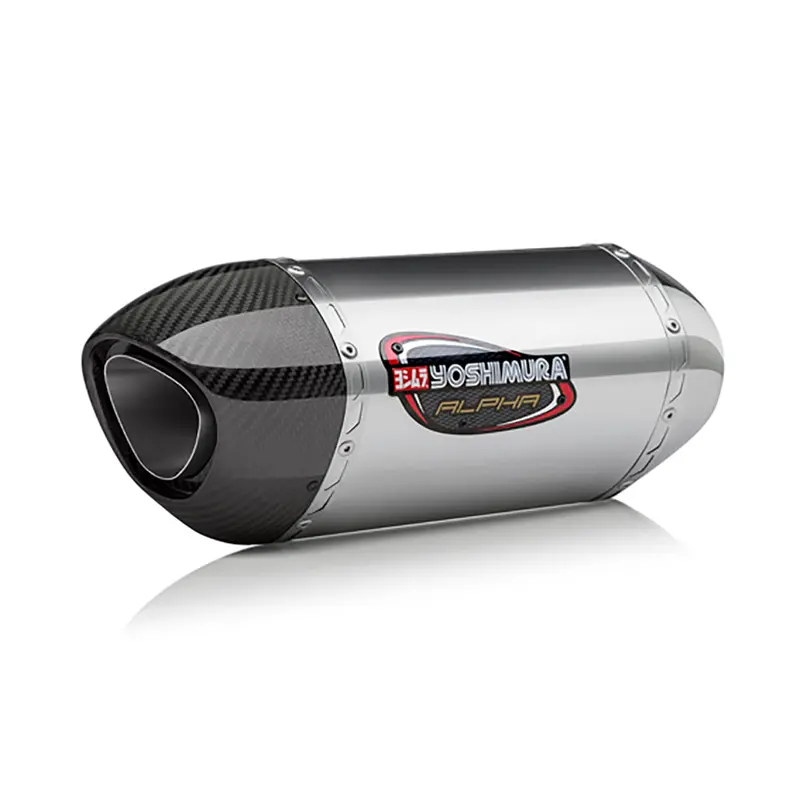 Kawasaki Versys 1000 - (2015-2018) Yoshimura Stainless Street Series Alpha  Slip-On Kit - Removable Baffle 1