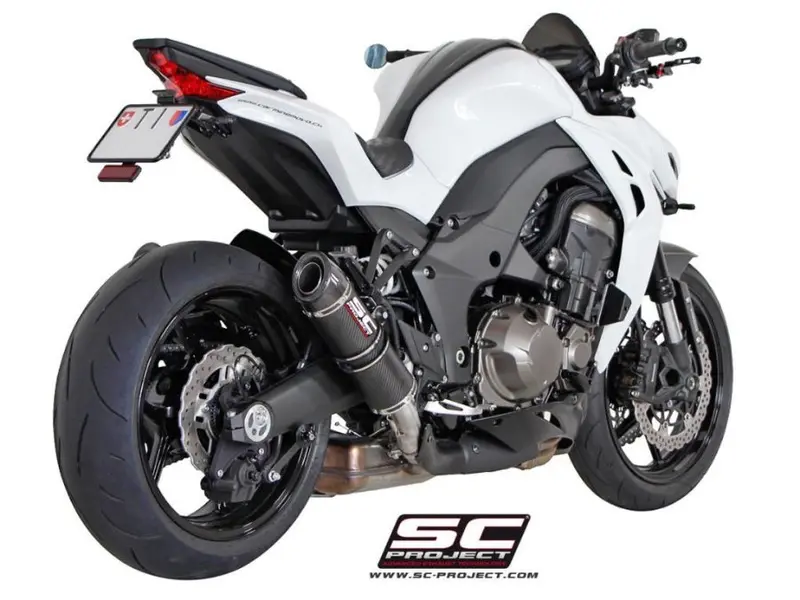 Kawasaki Z1000 - 2014 - 2016 – Sc-Project Pair Of Gp-Tech Carbon Fibre Exhaust 1