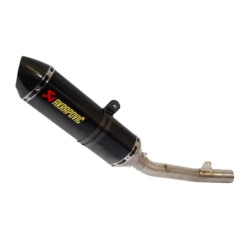 Kawasaki Z750 - (2007-2012) Akrapovic Carbon Silencer Slip-On Kit - (No Cat Converter) - Race Removable Baffle 1