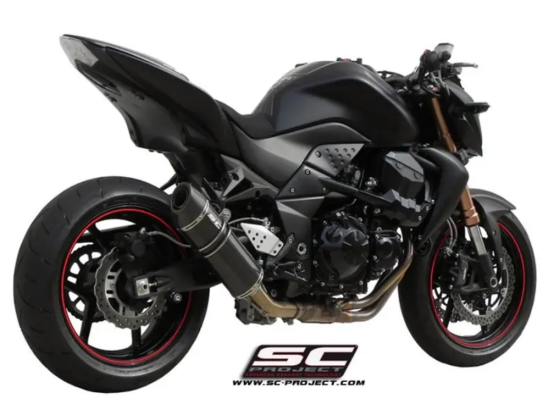 Kawasaki Z750 - 2007 - 2014 – Sc-Project Oval Carbon Fibre Exhaust 1