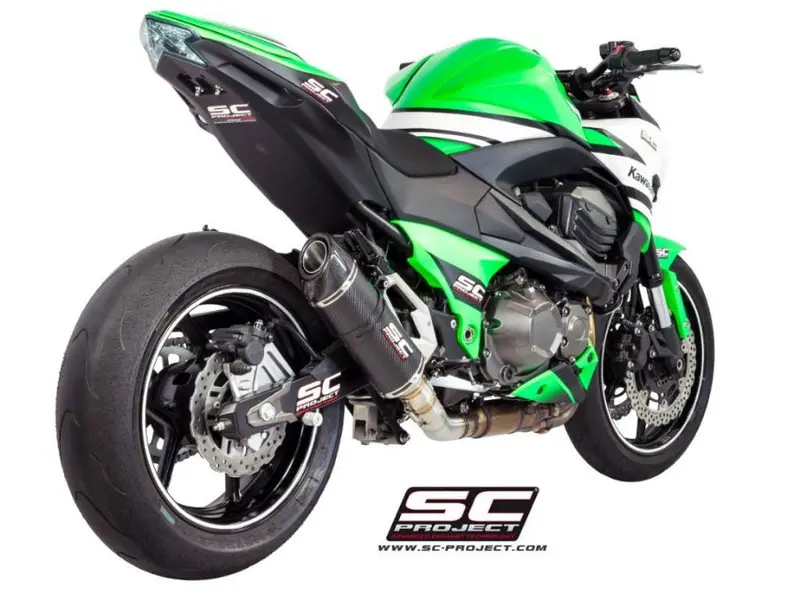 Kawasaki Z800 E Version - 2012 - 2016 – Sc-Project Oval Carbon Fibre Exhaust 1