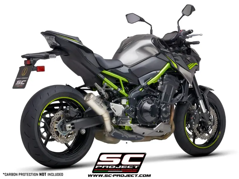 Kawasaki Z900 - 2017 - 2019 – Sc-Project Cr-T Titanium Exhaust, With Stoneguard Grid (Without Carbon Fibre Heat Protection) 1