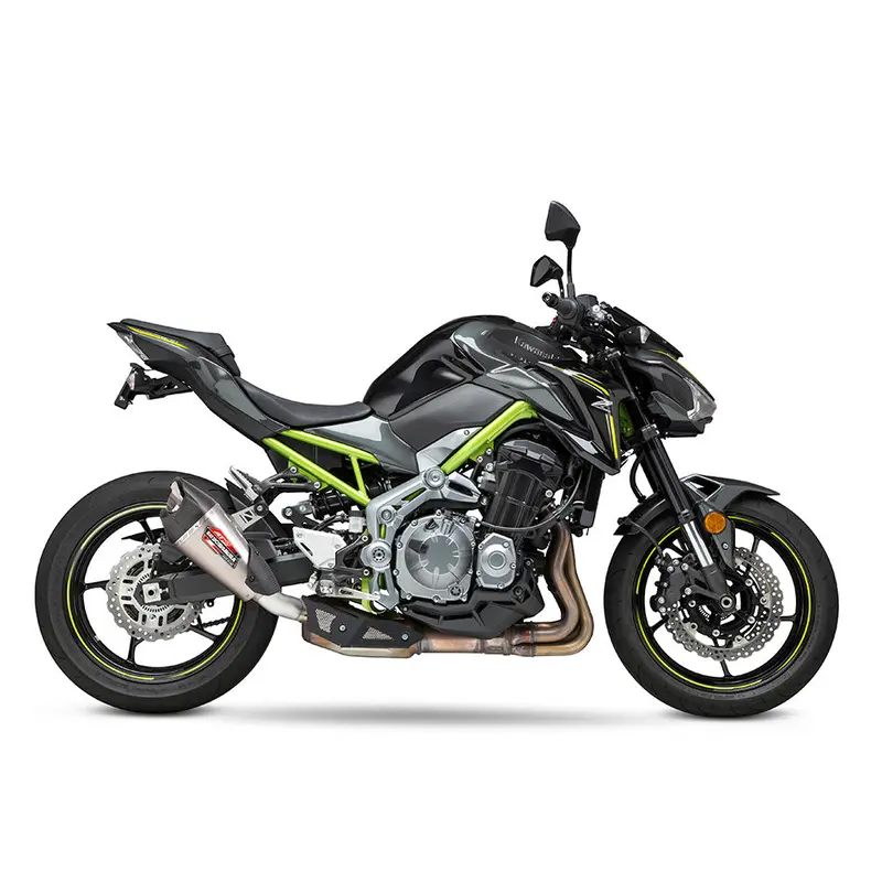 Kawasaki Z900 - (2017-2019) Yoshimura Stainless At2 Slip-On - Carbon End Cap & Heat Shield - Race Series - Does Not Fit Euro5 Models 1