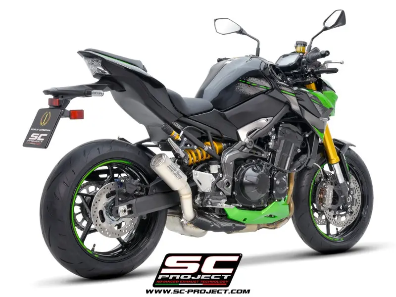 Kawasaki Z900 - 2020 - 2024 – Sc-Project Cr-T Titanium Exhaust, With Stoneguard Grid 1