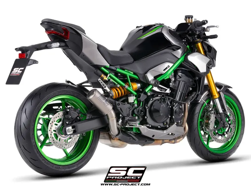 Kawasaki Z900 - Z900 A2 - 2025 - 2026 – Sc-Project Cr-T Titanium Exhaust, With Stoneguard Grid 1