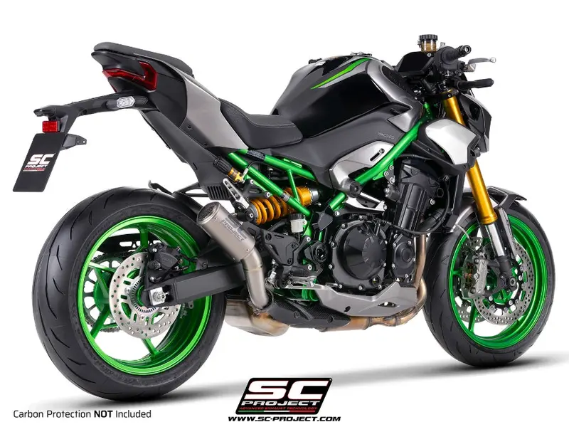 Kawasaki Z900 - Z900 A2 - 2025 - 2026 – Sc-Project Cr-T Titanium Exhaust, With Stoneguard Grid (Without Carbon Fibre Heat Protection) 1