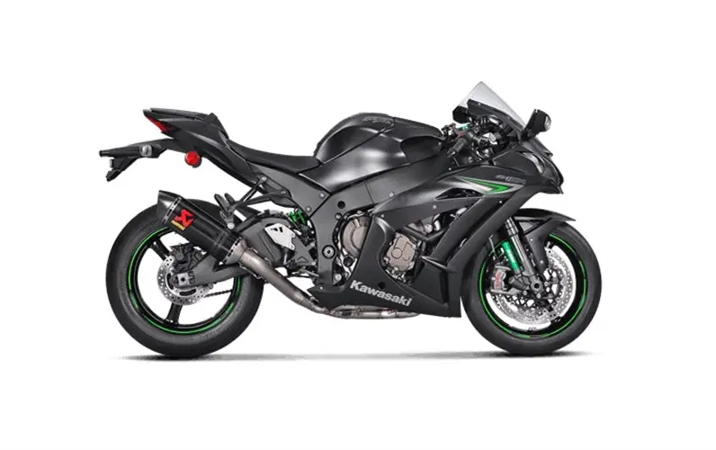 Kawasaki Zx-10R / Rr - (2016-2020) Akrapovic Carbon Silencer Stainless Racing Line 4-2-1 Complete System - Race Removable Baffle 2