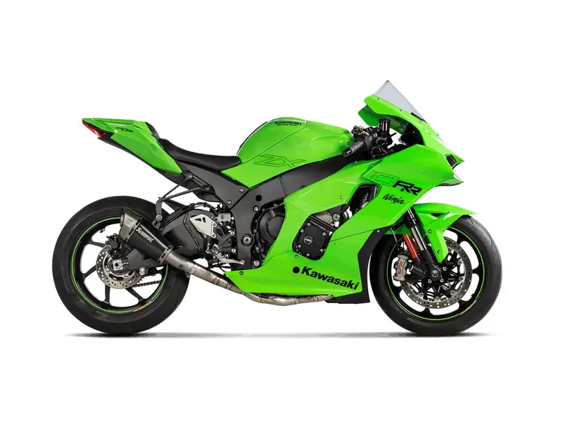 Kawasaki Zx-10R / Rr - (2021-2025) Akrapovic Full System (Black Titanium Silencer & Stainless Header) - Race (Optional Baffle Available) 1