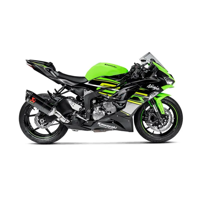 Kawasaki Zx-6R - (2013-2018) Akrapovic Carbon Silencer Slip-On Kit (No Noise Control Valve) - Race Removable Baffle 2