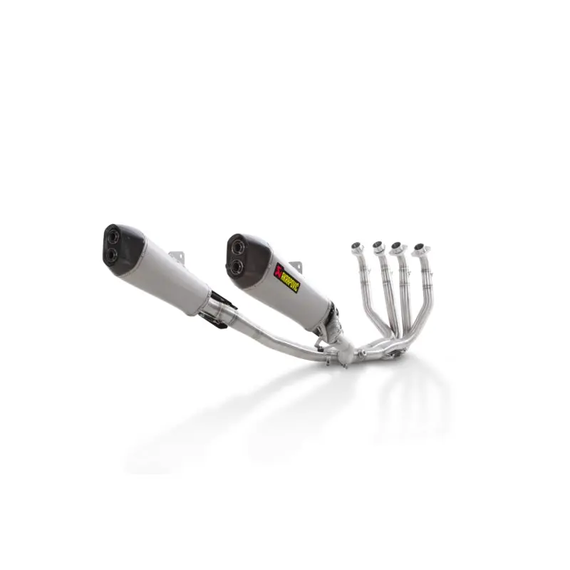 Kawasaki Zzr1400 - (2012-2020) Akrapovic Titanium Silencer Complete 4-2 Conical Header System - Hexagonal - Race Removable Baffle 1