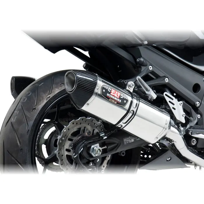 Kawasaki Zzr1400 - (2012-2020) Yoshimura Stainless R77 Slip-On Pair (Note - Cannot Use Centre Stand) - Race Series - Removable Baffle 1