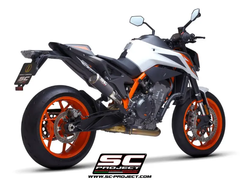 Ktm 890 Duke - 2020 - 2023 – Sc-Project Cr-T M2 Carbon Fibre Exhaust, With Stoneguard Grid 1