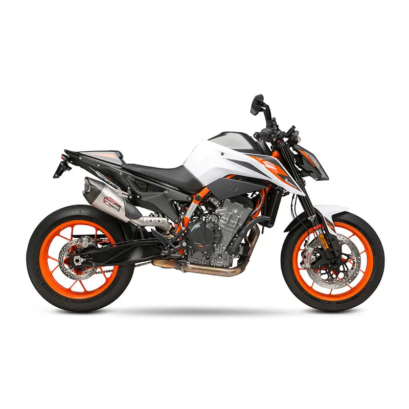 Ktm 890 Duke / R / Gp - (2020-2021) Yoshimura Street At2 Slip-On Stainless With Carbon End Cap 1