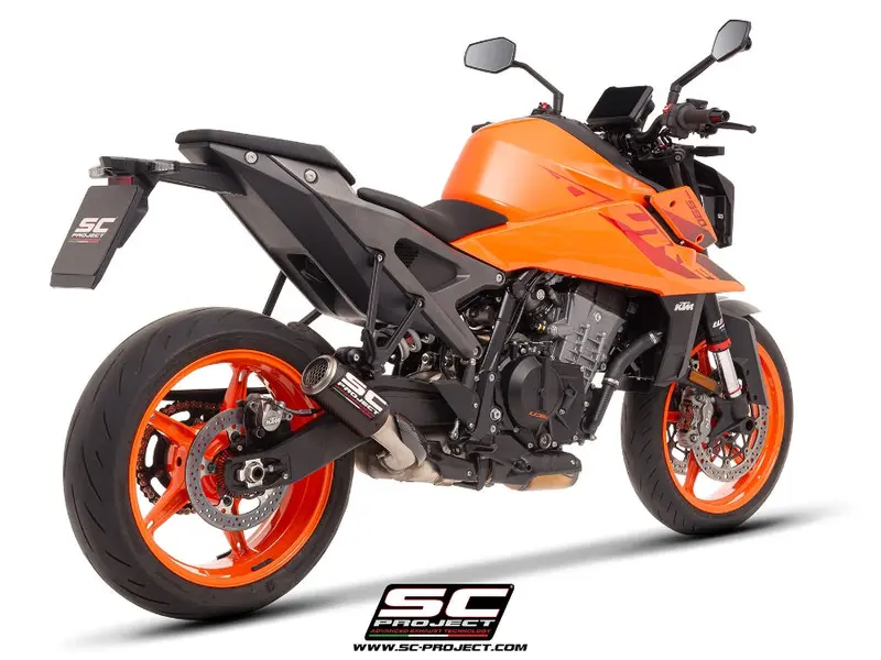 Ktm 990 Duke - 2024 - 2025 – Sc-Project Cr-T Carbon Fibre Exhaust, With Stoneguard Grid 1