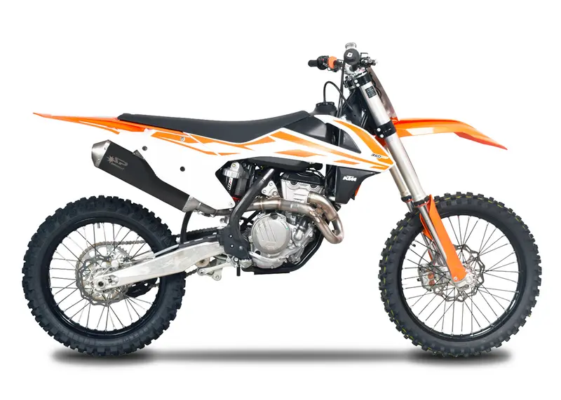 Ktm Sx-F 350 - 2016 - 2017 — Full System Off Road: Stainless Steel Collector With Lateral Silencer 1
