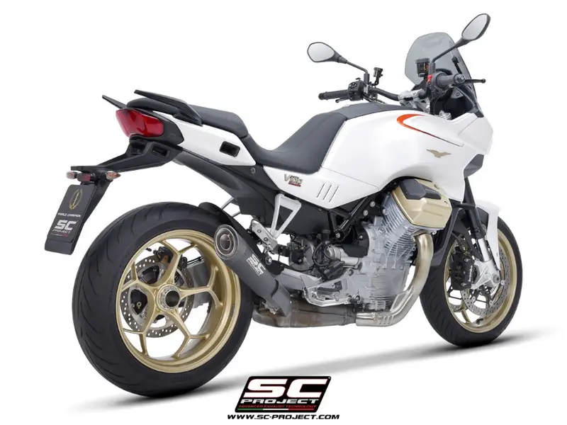 Moto Guzzi V100 Mandello - 2023 - 2025 – Sc-Project S1 Titanium Exhaust, Matt Black 1