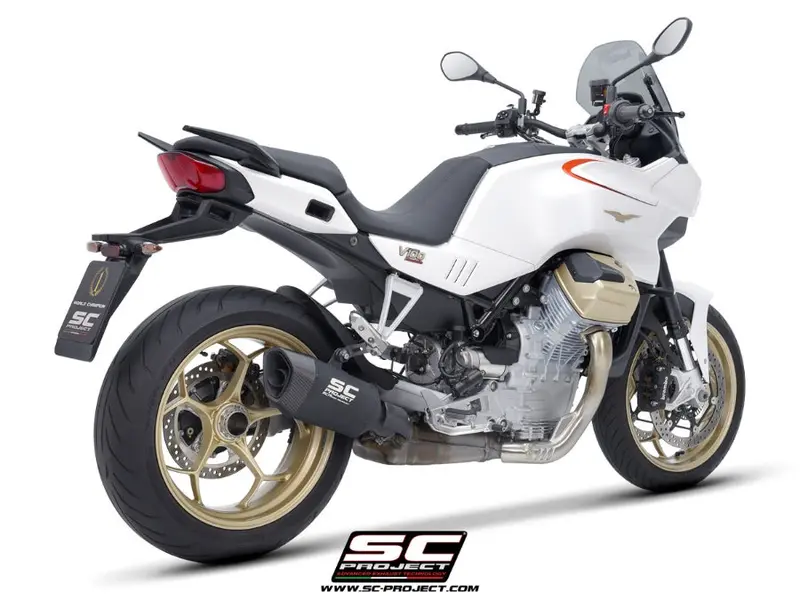 Moto Guzzi V100 Mandello - 2023 - 2025 – Sc-Project Sc1-R Titanium Exhaust, Matt Black 1