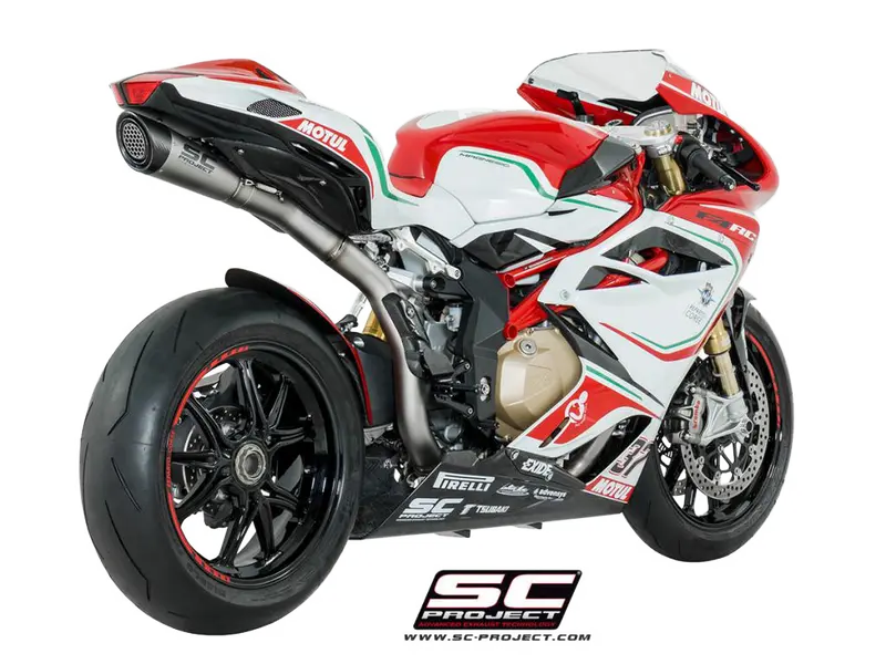 Mv Agusta F4 2010 - 2018 Sc-Project S1 Muffler, Titanium, With Carbon Fiber End Cap 1