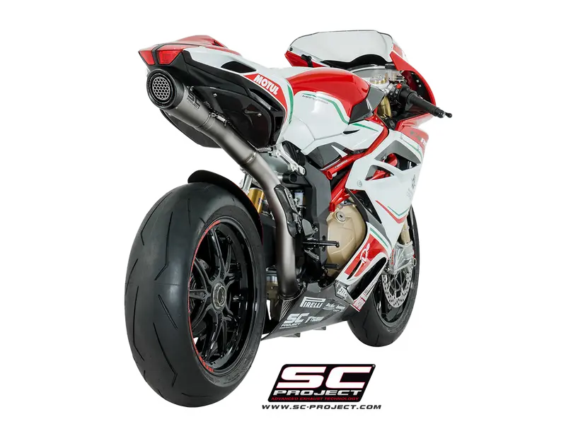 Mv Agusta F4 2010 - 2018 Sc-Project S1 Muffler, Titanium, With Carbon Fiber End Cap 2