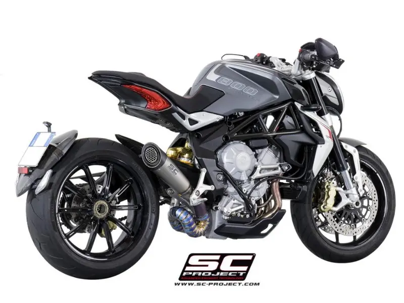 Mv Augusta Brutale 675 - 2011 - 2015 – Sc-Project S1 Titanium Exhaust, With Welded Sector Link Pipe 1