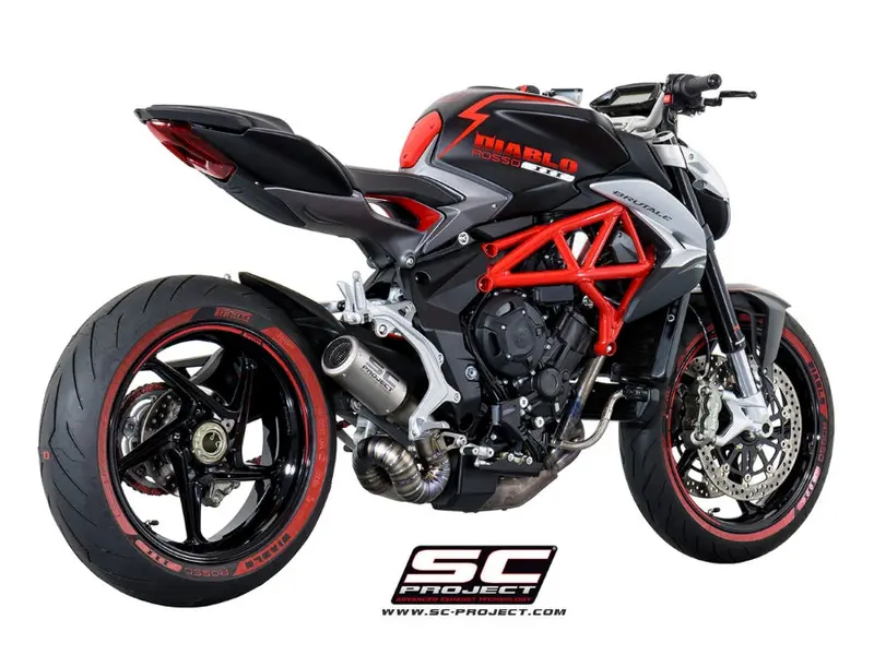 Mv Augusta Brutale 800 - 2012 - 2015 – Sc-Project Cr-T Titanium Exhaust, With Welded Sector Link Pipe 1