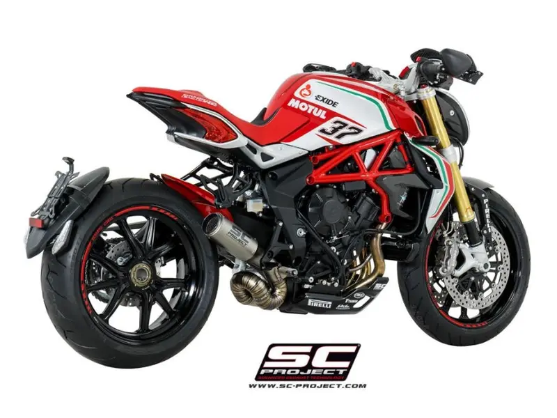 Mv Augusta Dragster 800 – Sc-Project Cr-T Titanium Exhaust, With Welded Sector Link Pipe 1