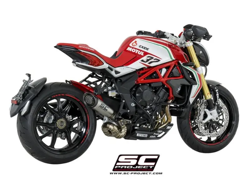 Mv Augusta Dragster 800 – Sc-Project S1 Titanium Exhaust, With Welded Sector Link Pipe 1
