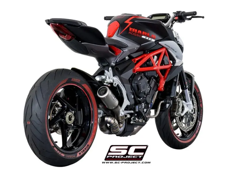 Mv Augusta Rivale – Sc-Project Cr-T Titanium Exhaust, With Welded Sector Link Pipe 1