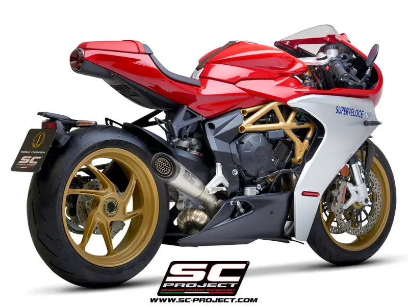 Mv Augusta Superveloce 800 - 2019 - 2024 – Sc-Project S1 Titanium Exhaust, With Welded Sector Link Pipe 1