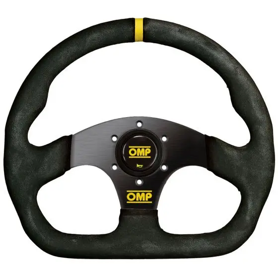 Omp Superquadro Steering Wheel Black Spokes Black Black Suede Rim 1