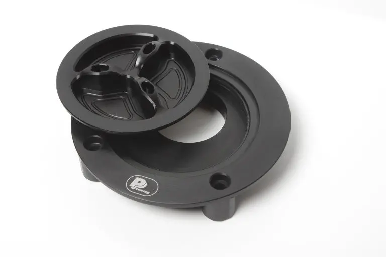 Pp Tuning - Gas Cap With Thread - Kawasaki - Black / Blue 1