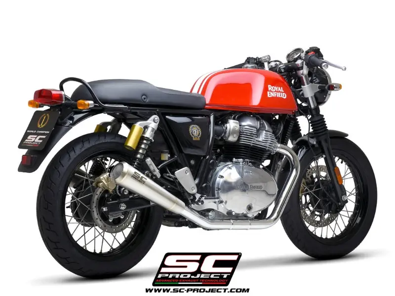 Royal Enfield Continental Gt 650 - 2019 - 2025 – Sc-Project Pair Of Conico 70S Stainless Steel Exhaust 1
