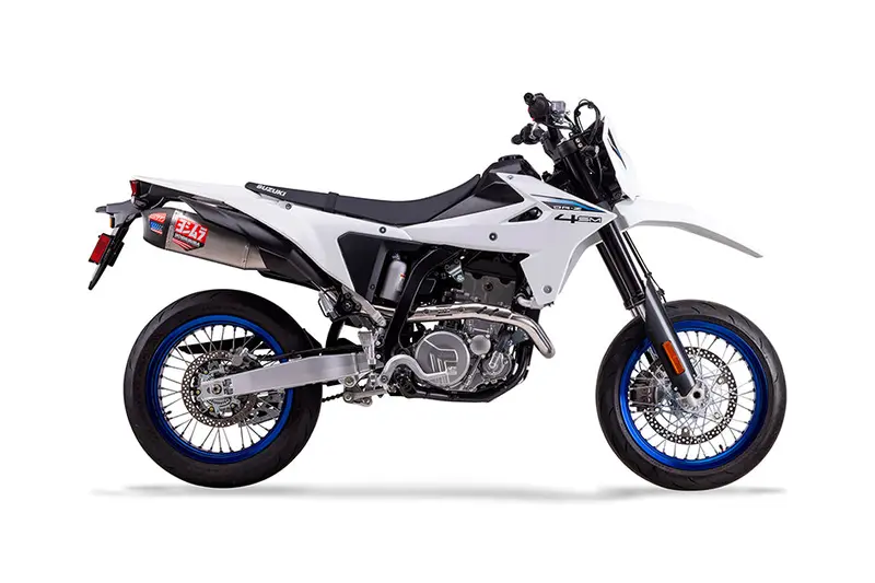 Suzuki Dr-Z4s / Sm - (2025-2026) Yoshimura Stainless Full System Rs-12 Silencer - Works Edition,  Matt Carbon End Cap And Heel Guard - Alternate Ins-32-K Low Volume Insert A 1