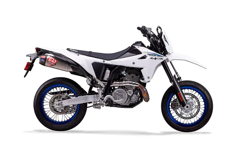 Suzuki Dr-Z4s / Sm - (2025-2026) Yoshimura Stainless Slip On Rs-12 Silencer - Works Edition,  Matt Carbon End Ca, Stainless Heat Shield - Alternate Ins-32-K Low Volume Inser 1