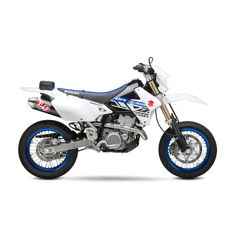 Suzuki Drz400 Sm - (2005-2009) Yoshimura Carbon Rs-2 Stainless Full System - Stainless Header - Race Series - Removable Baffle 1