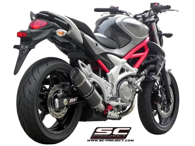 Suzuki Gladius 650 - 2009 - 2015 – Sc-Project Oval Carbon Fibre Exhaust 1