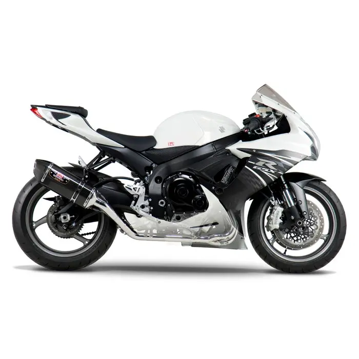 Suzuki Gsx-R600 - (2011-2018) Yoshimura Carbon R77 Full System - Stainless Duplex Header Carbon Coned End Cap - Race Series - Removable Baffle 1