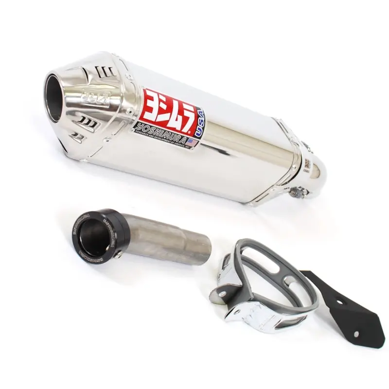 Suzuki Gsx-R600 - (2011-2018) Yoshimura Stainless Trc Tri-Oval Slip-On - Stainless Coned End Cap - Race Series - Removable Baffle 1