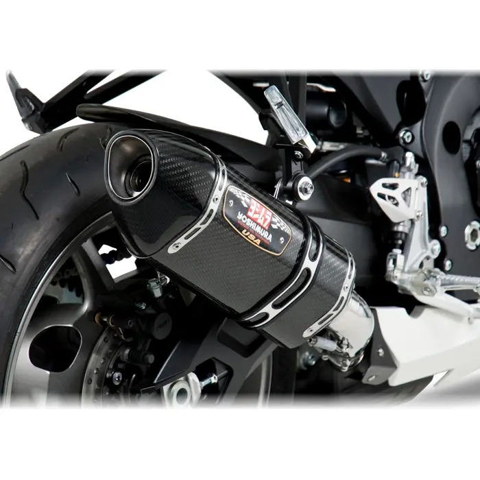 Suzuki Gsx-R750 - (2011-2018) Yoshimura Carbon R77 Slip-On With Carbon Coned End Cap - Race Series - Removable Baffle 1