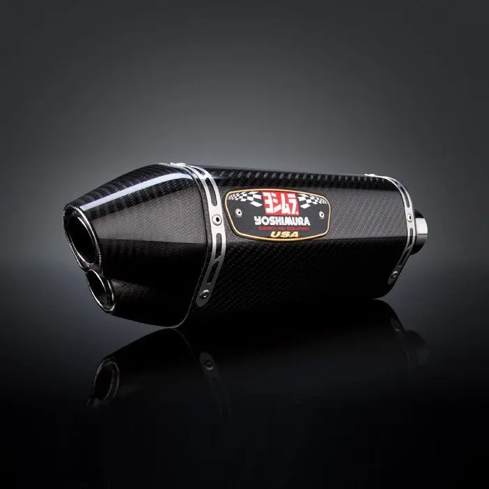 Suzuki Gsx-R750 - (2011-2018) Yoshimura Carbon R77d Dual-Exit Slip-On With Carbon Coned End Cap - Race Series 1